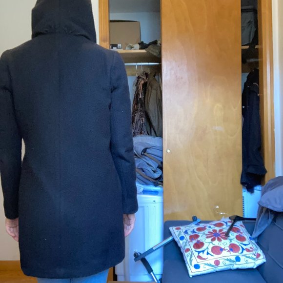 The Row Wool Coat w/ Hood, Shawl Collar sz XS/S 0 - Picture 6 of 10